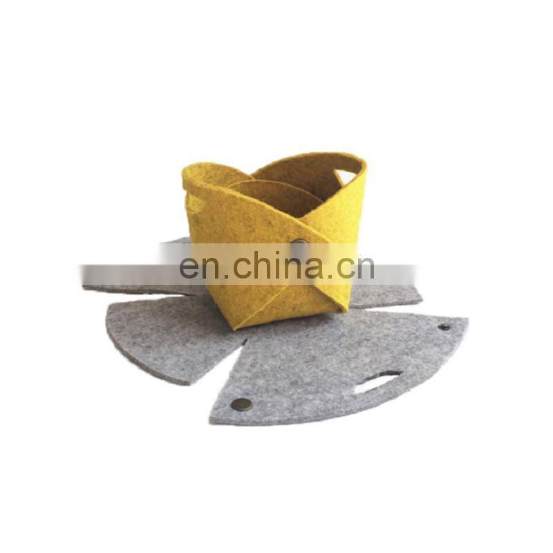 home decoration felt flower pot for living room