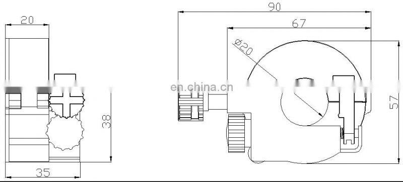 Acrel AEW100 three phase din rail loar and RS485 communication wireless energy meter
