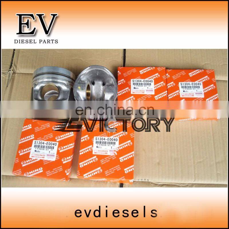 Genuine alfin N04C N04CT piston and piston ring S1304-E0040 for HINO 300 DUTRO truck