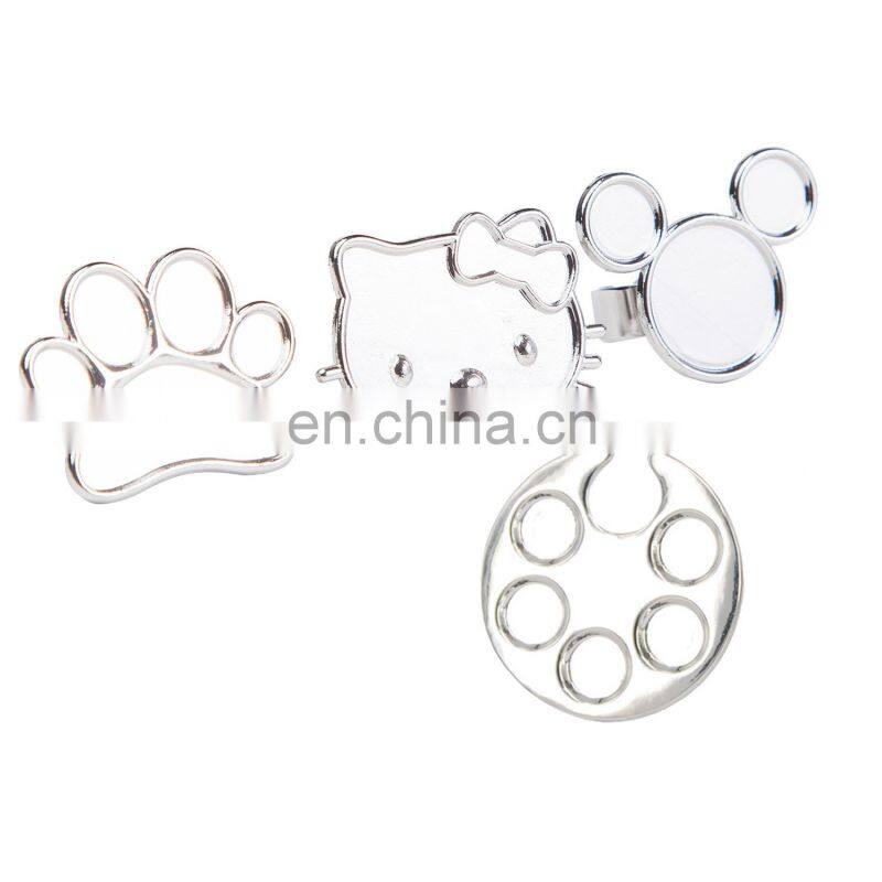 Color Palette Nail Art Polish Palette Painting Pallet Four Design Drawing Tray Palette