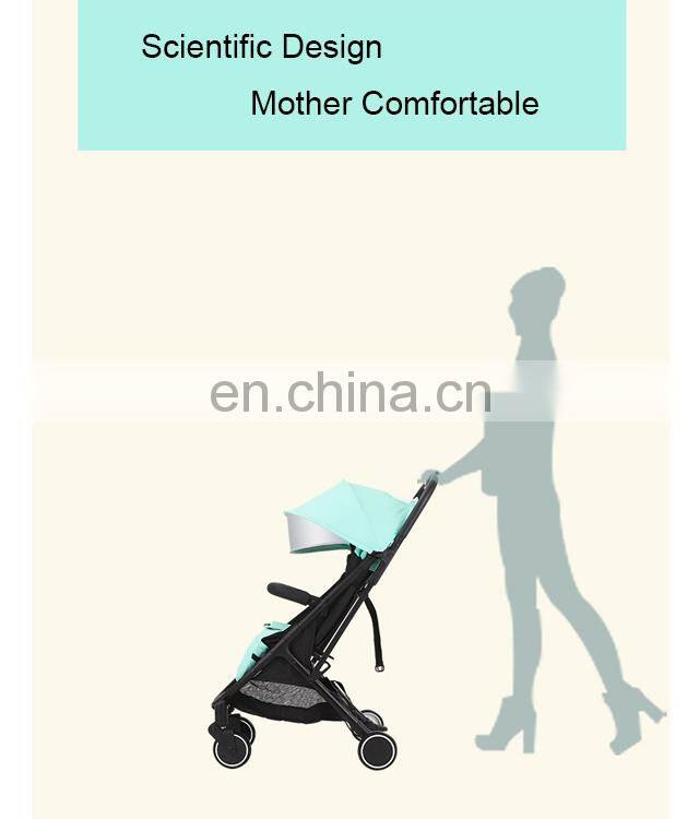 Lightweight Fiber Heated Adjustable Handle Baby Stroller