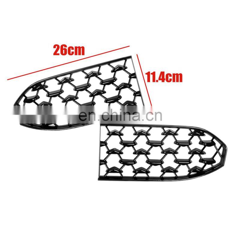 Front Lower Bumper Grill Grille Moulding Cover For Mazda CX30 CX-30 2020-2021 Car Front Bottom Middle Net Decoration Black