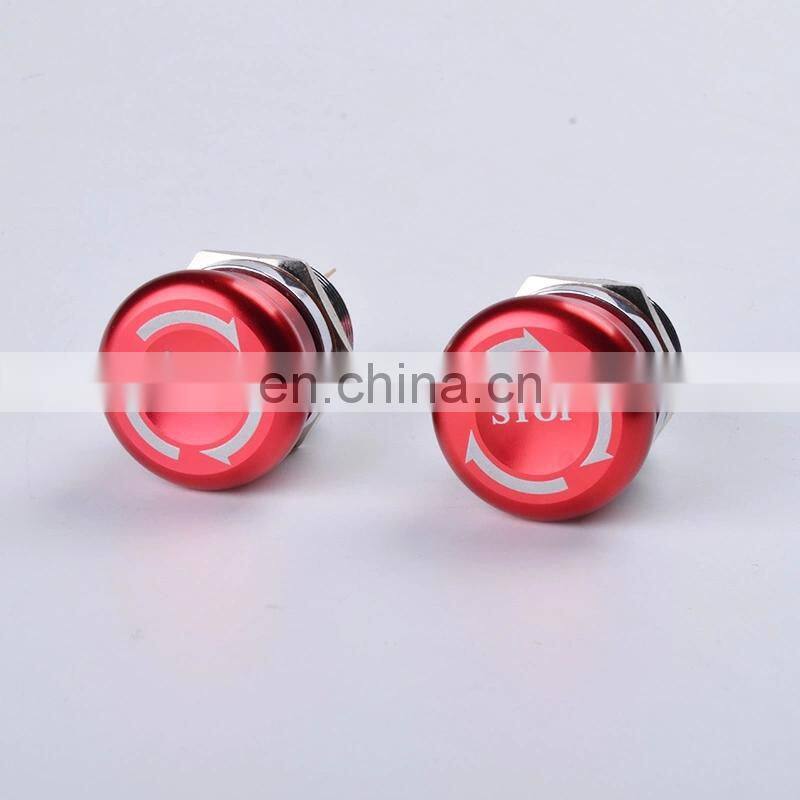 22mm Emergency Stop Button Switch 1NO 1NC Waterproof Stainless Steel Mushroom Metal Aluminum Latching Button Switch