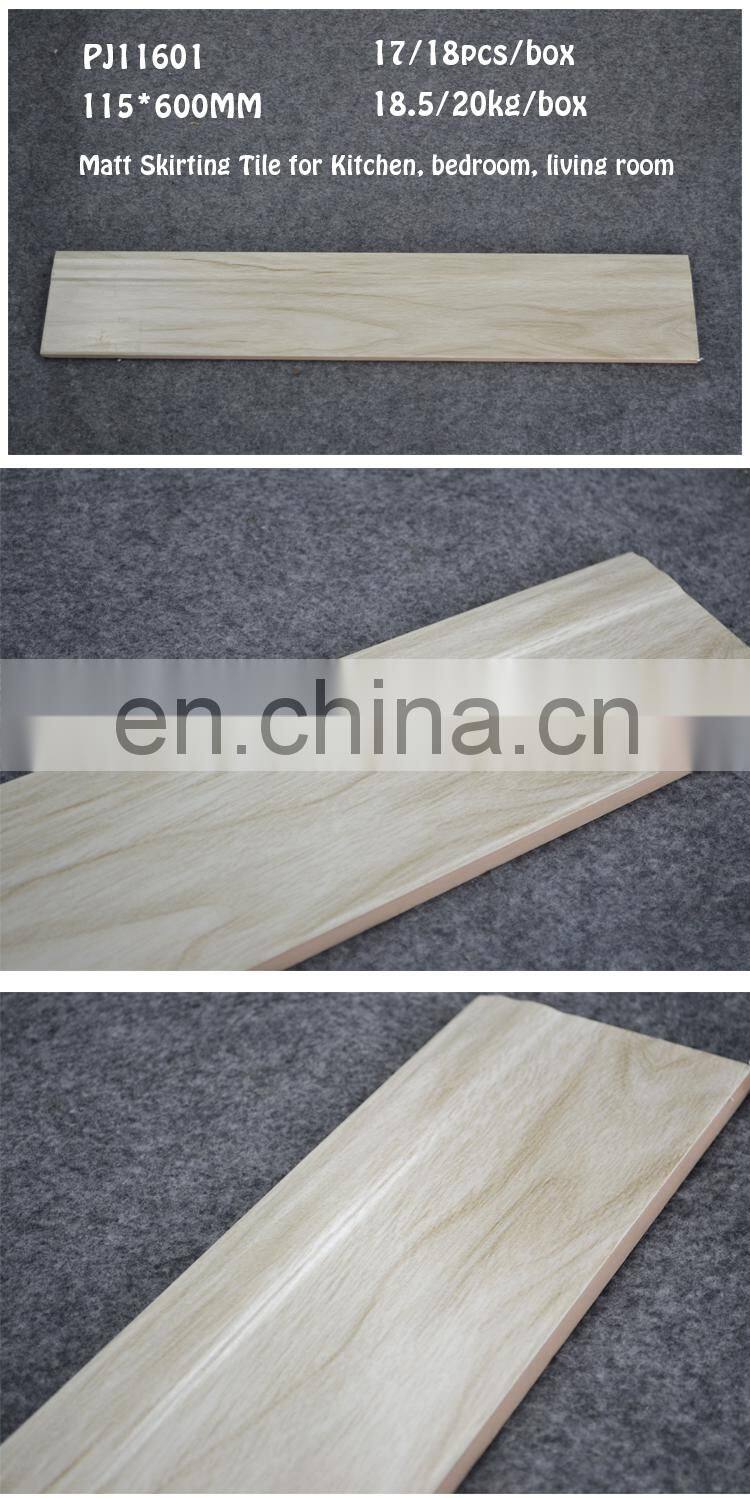 New Design Interior ceramic wall tile customized size  skirting Tile