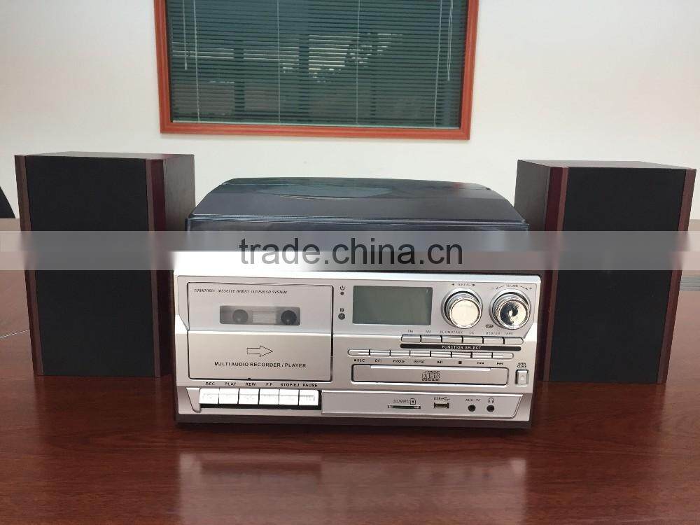 Automatic Gramophone USB Tape Player with Nostalgia 7 In 1 Music System