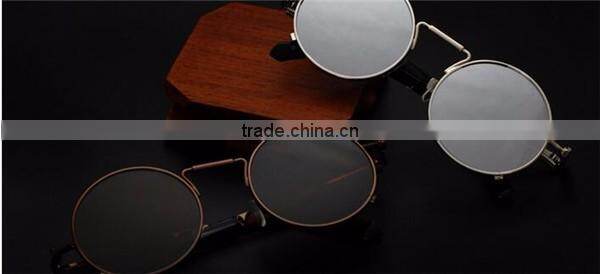 metal steampunk small round circle frame sunglasses eyewear