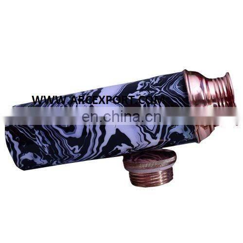 flower printed copper bottle