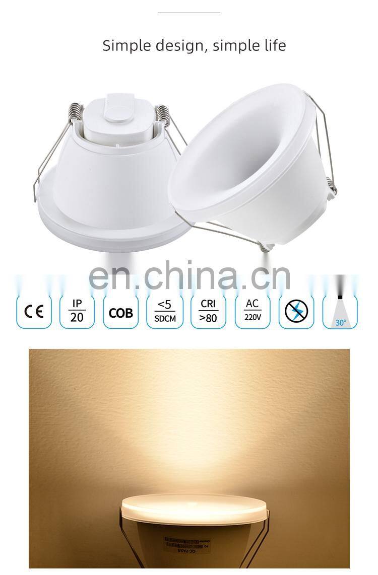 HUAYI New Arrival Modern Simple Style Home Corridor PC Aluminum 6W LED Spotlight Lamp