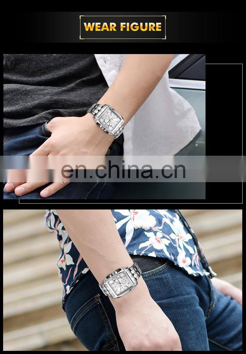 Megir 2018G Men's Luxury Stainless Steel Calendar Quartz Watches Sport Military Chronograph Wristwatch Relogio Masculino