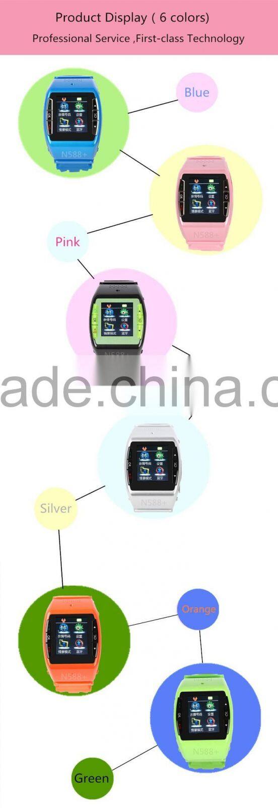 Hot-sale N588 BT Smart watch with SOS Emergency GPS Tracking device wrist watch for child apply to Android & IOS smart Phone