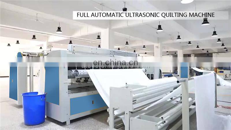 UT1800S non woven fabrics Bed Sheet Four-Piece Suit Automatic ultrasonic quilt making machine with vertical cutte