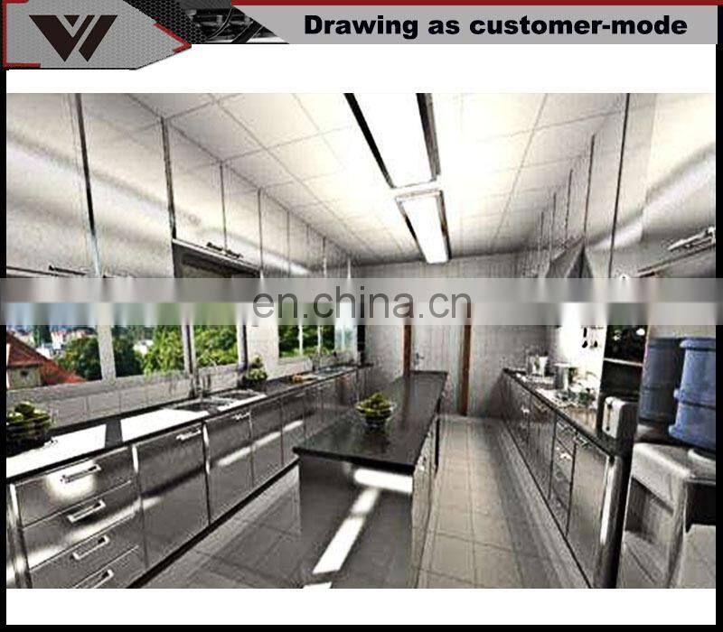 Custom Stainless Steel High Quality Simple Design Modern Kitchen Cabinet