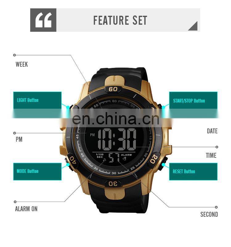 Skmei 1475 Fashion Military Sport Watch Men Wristwatch Waterproof Alarm Chronograph Digital Movement
