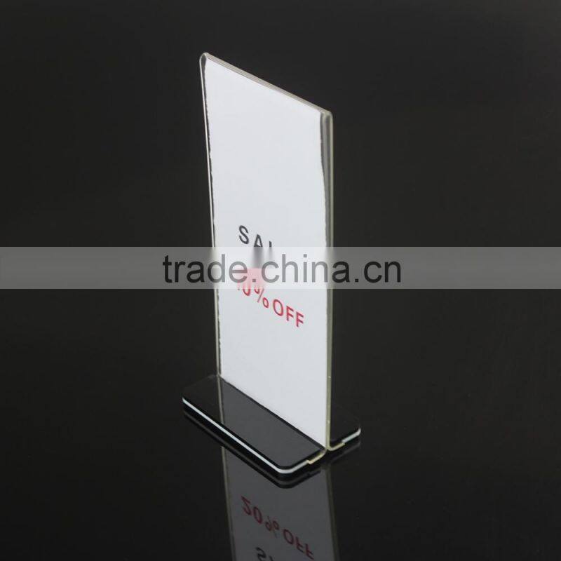 Acrylic Sign Holder Desk Label Name plates Holder Paper Card Table Holder Price Sign