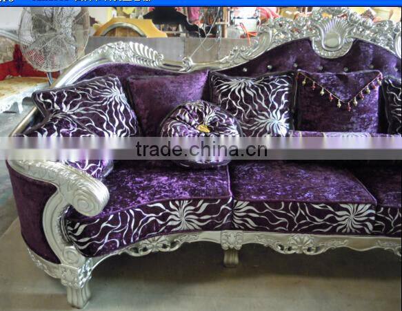 Graceful European noble living room wooden sofa sets