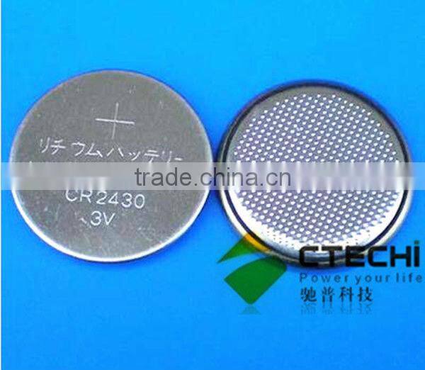 3V lithium battery CR2430 button cell with solder tags lithium battery