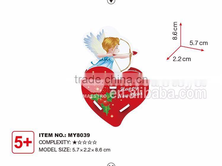 6PCS new year ornament 3d puzzle Cupid