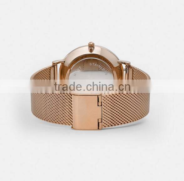 Rose Gold Print Lady Fashion Wholesale Quartz Movement Japan Movt Quartz Watches