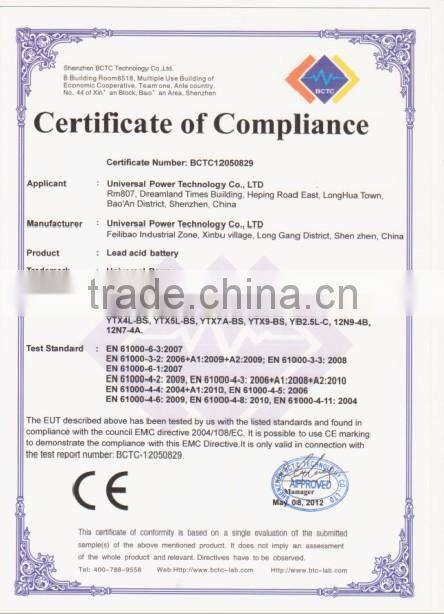 YB7B-4 bateria motocicleta 12V 6Ah