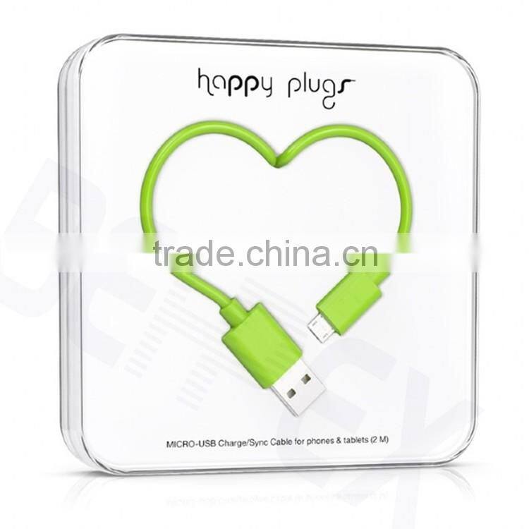 Happy Plug Design Micro USB Data Chargeer Male for Samsung
