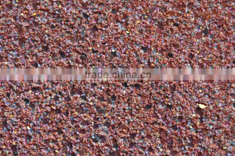 100% polyurethane leather glitter pu fabric hot selling leather per meter