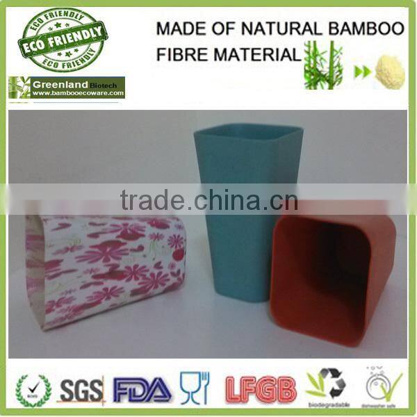 Eco-friendly 100% bamboo fiber square cup