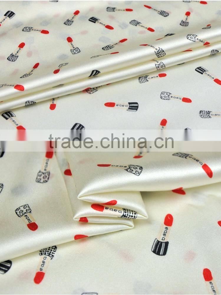 140cm strech silk satin printed fabric for dress