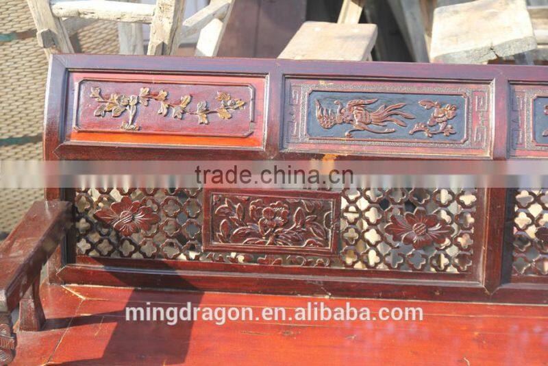 Chinese antique style hand carved solid wood sofa set