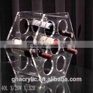 GH-RZ258 Shenzhen Guihe factory direct sale cheap acrylic wine display rack wholesale bottle rack / holder