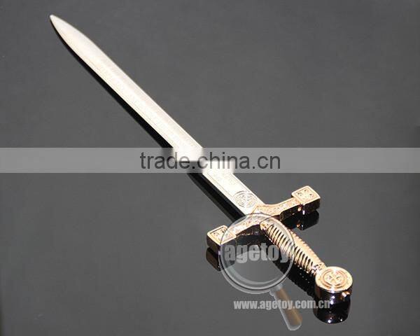 Sword Shape Customized Souvenirs Zinc Alloy Silver Color Metal Sword Letter Opener