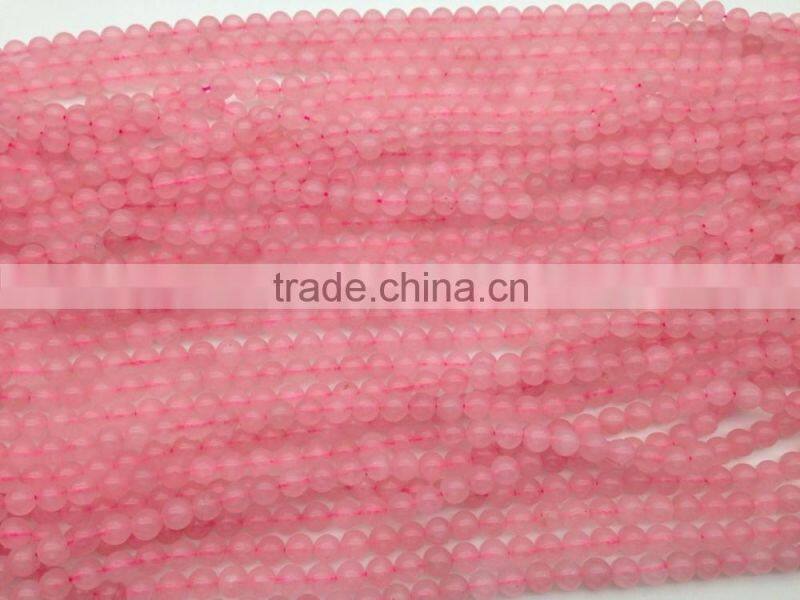Wholesale 4-8mm Natural Pink Rose Quartz Round Beads For Jewelry