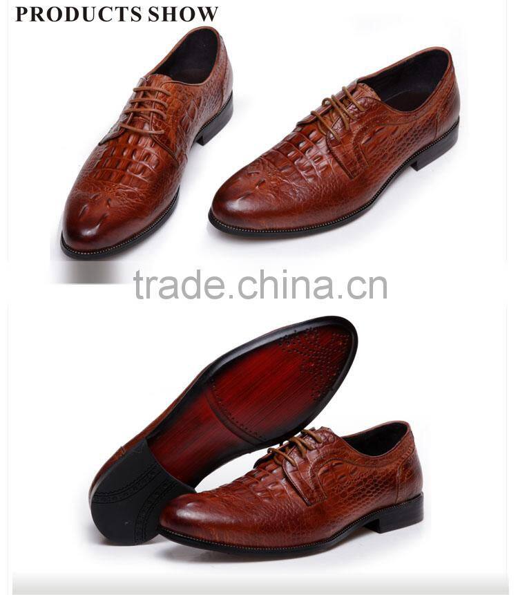 Men's Alligator Full Grain Leather Shoes for Both Leisure and Formal