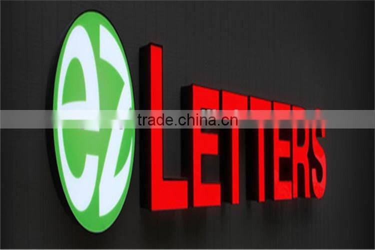 Galvanized sheet acrylic front lit sign advertising letter