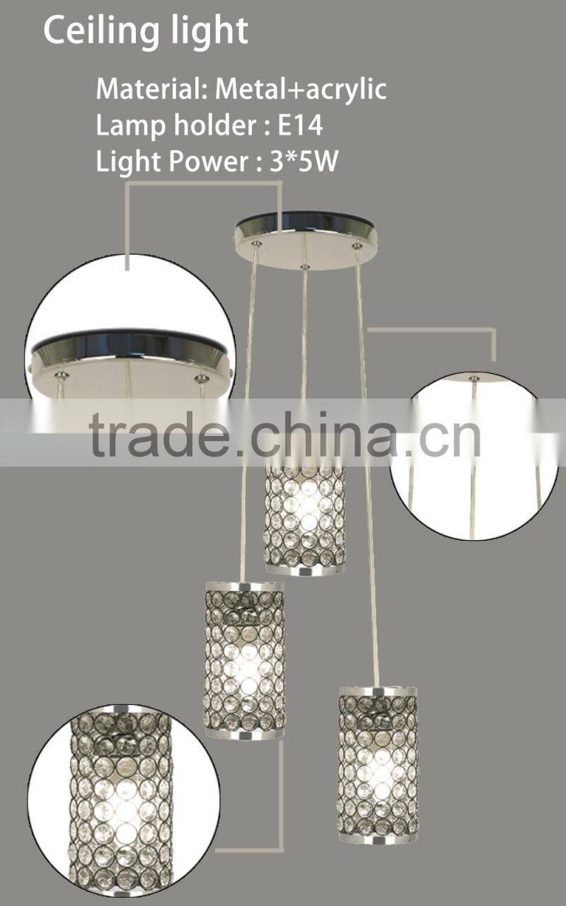 Free sample E14 5W Chrome kids room ceiling light