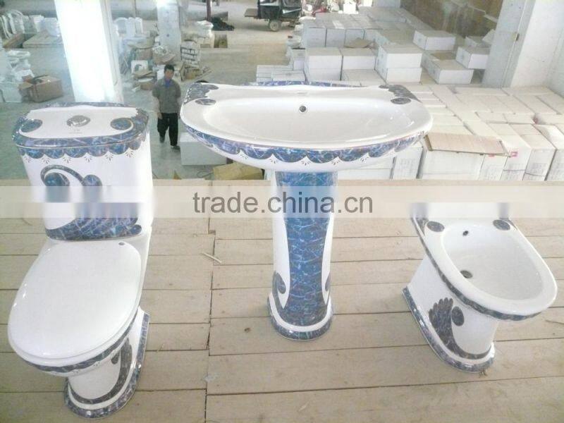 Bathroom Design Ceramic High Grade Decoractive European Three Set two piece toilet