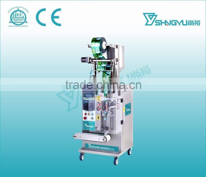 Alibaba real manufacturer Guangzhou Shangyu full automatic small volume liquid shampoo bag packing machine