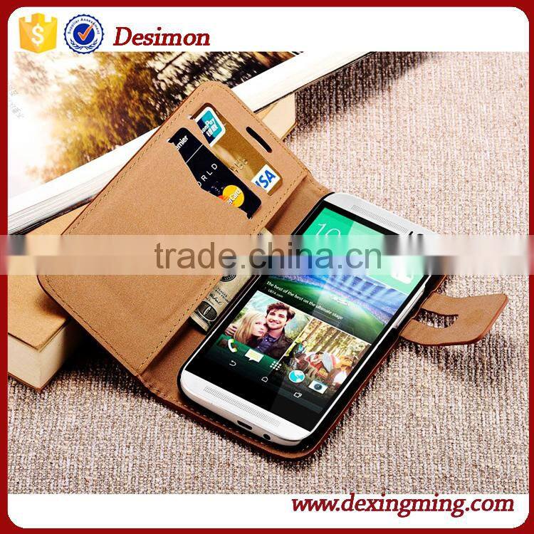 Soft Wallet Flip PU Leather Case for htc one e9