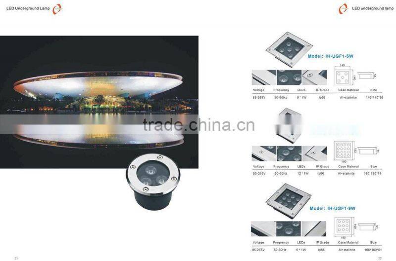 High quality CE and ROHS AC 85v-265v 3W IP66 led underground light , 3 years warranty