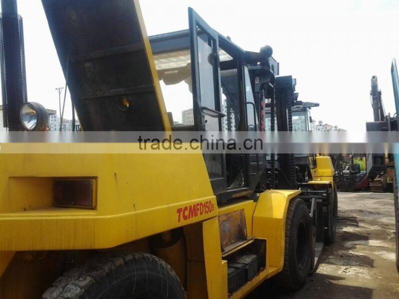 Used condition diesel engine TCM 15t forklift second hand TCM automatic transmission 15t forklift lifter for sale in shanghai