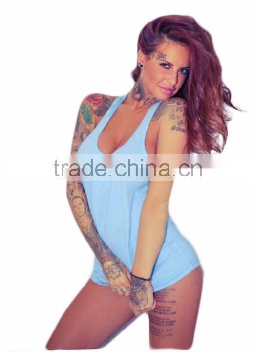 wholesale bodybuilding deep cut gym tank top with customer's logo