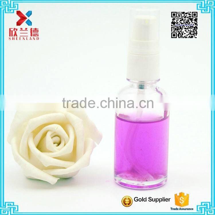 35ml clear body lotion airless pump glass bottle