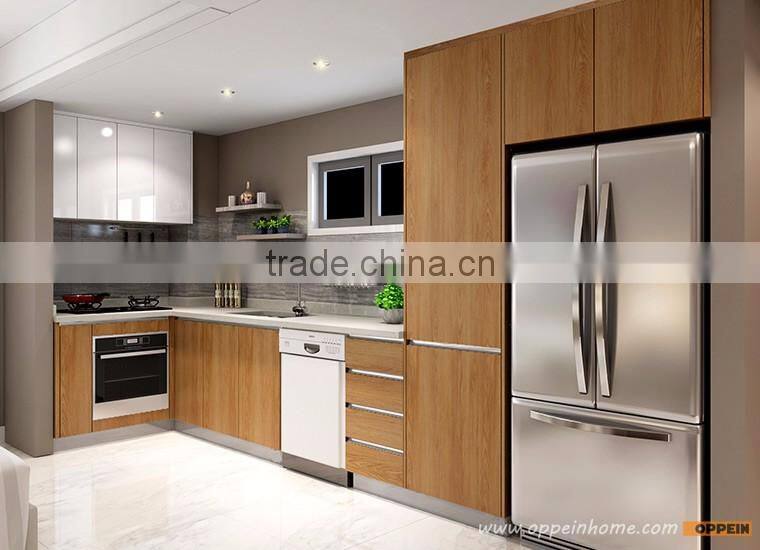 2016 Australia Project Melamine Finish Wooden Kitchen Cabinet
