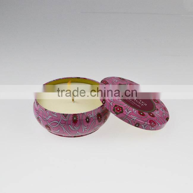 wholesale Round Candle tin with soy wax
