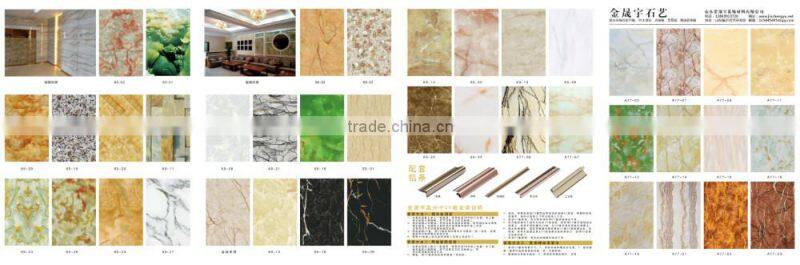 Marble design PVC wall panel for home interior decoration