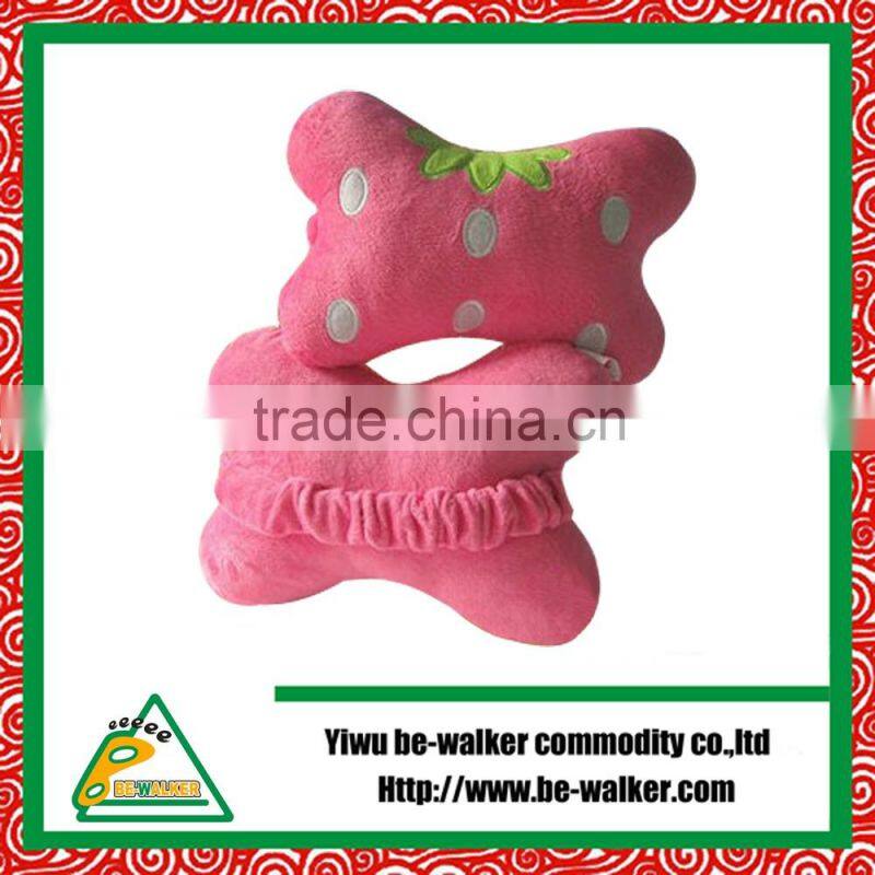 Bone Shape Soft Car Neck Pillow,Beads Filled Polyester Cushion