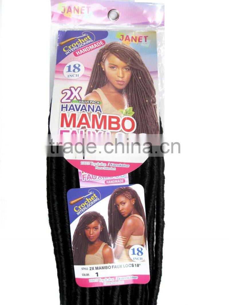 Havana Mambo Twist Crochet Braid Hair Faux Locs Synthetic dreadlocks ombre braids hair extensions