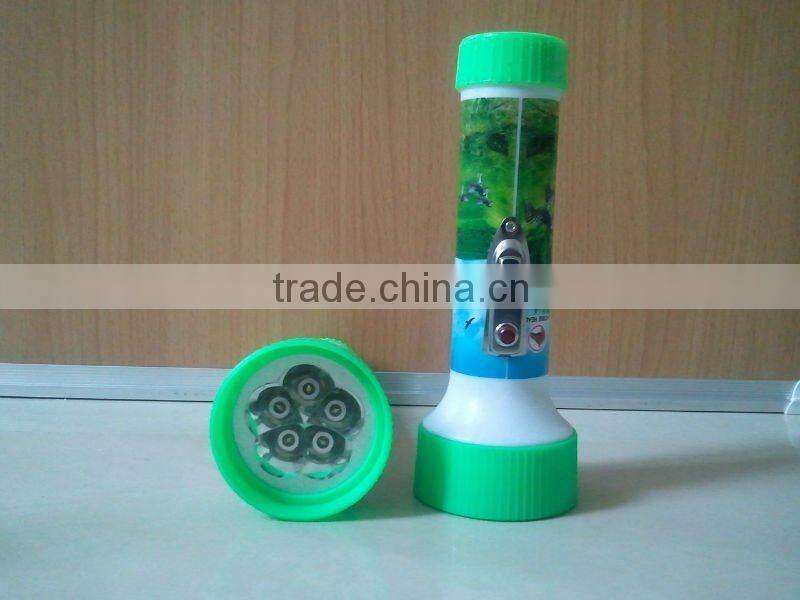 2014 Hot sale blister packing led plastic flashlight