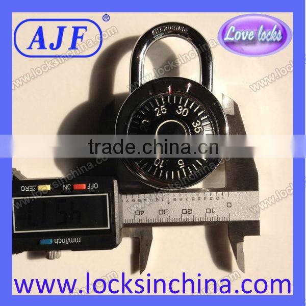 1 7/8" Locker lock with 3 dial combination lock and key for cabinet