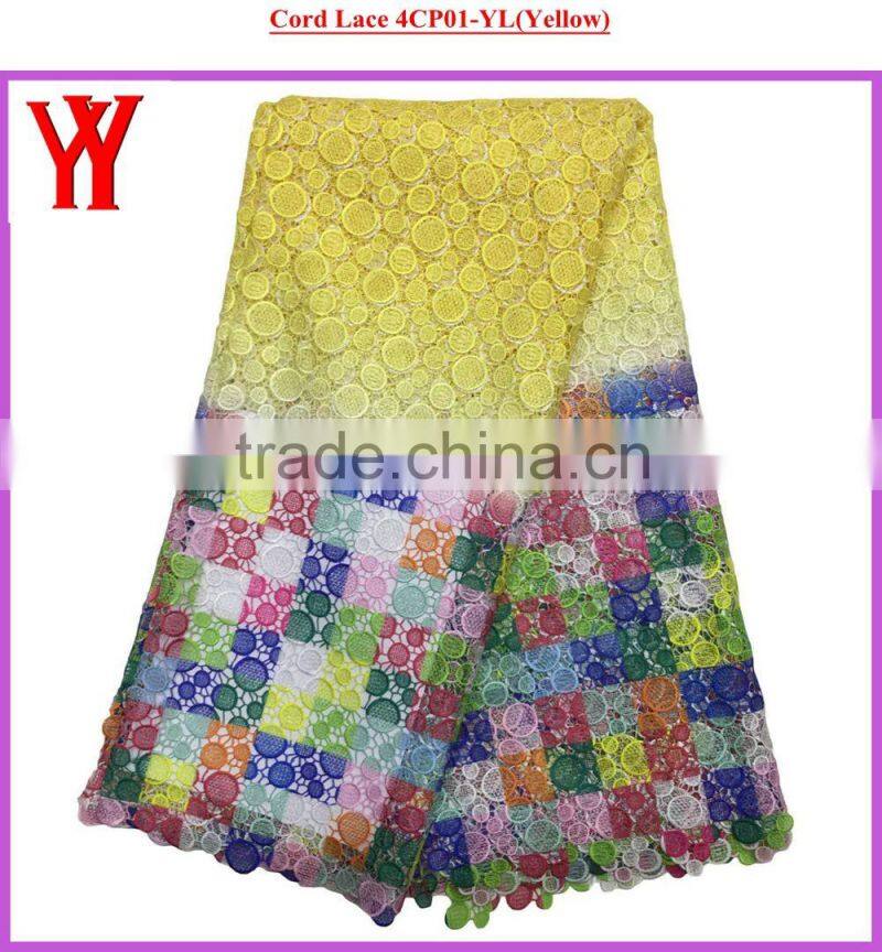 Nigerian lace fabric african cord lace samples cotton embroidered lace collar