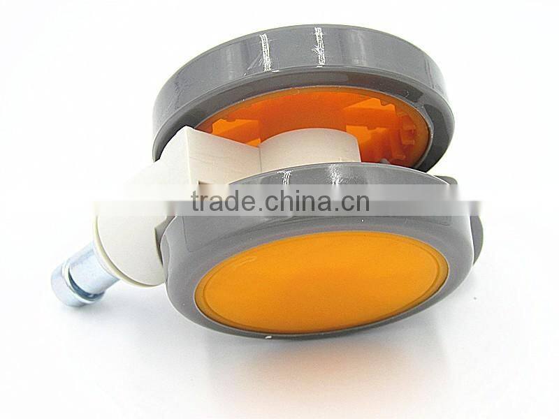 high quality 64mm orange TPR locking appliance furniture wheel caster